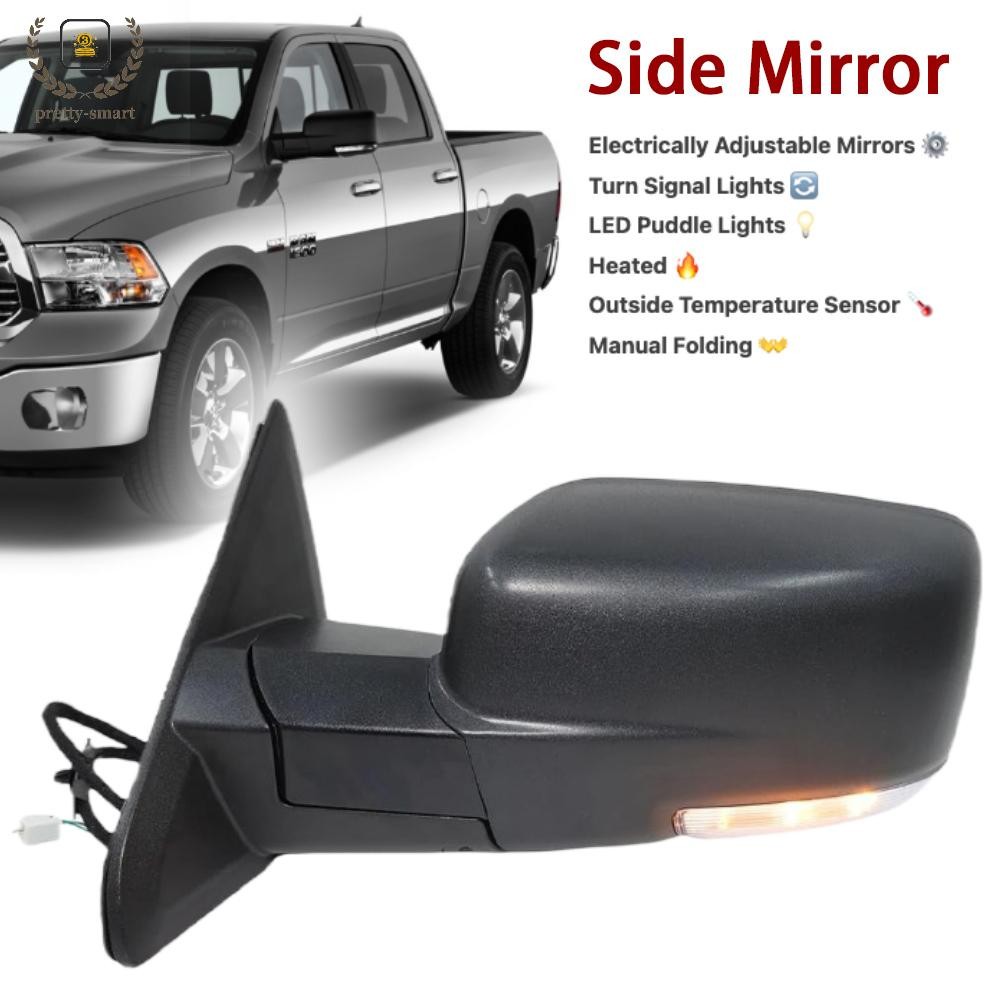 Left Driver Power Heated+LED Signal Side Mirror fit for Ram 1500 2500 2013-2018
