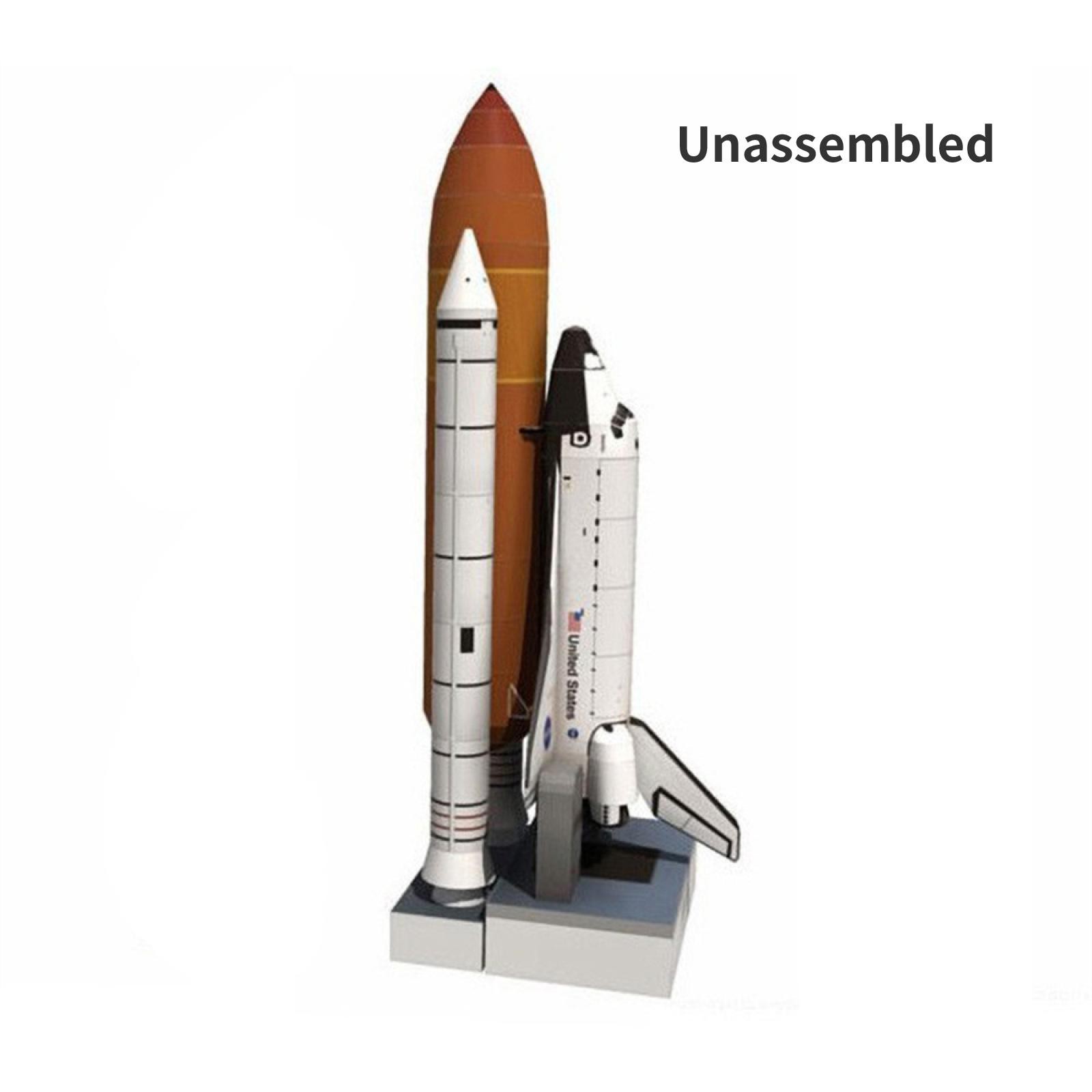 1/150 Space Shuttle Atlantis Paper Model Unassembled Space Rocket Craft Scene