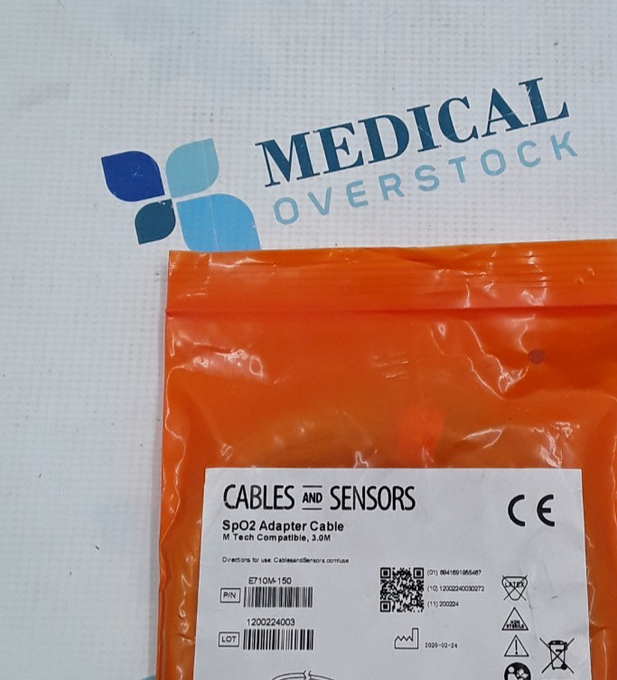 Cables and Sensors SpO2 Adapter Cable M Tech Compatibel 3.0M P/N E7102M-150