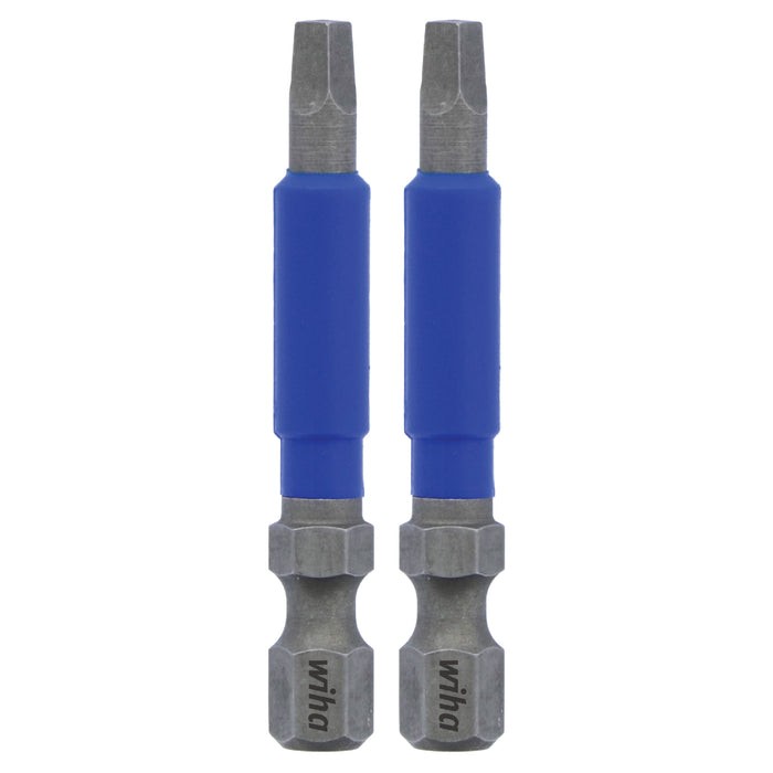 Wiha 2-Pack 2" Square #2 TerminatorBlue Impact Bit (70225)
