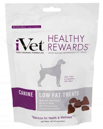 iVet Healthy Rewards Canine Low Fat Treats 8oz, 12 Bags: Dog Training Treats