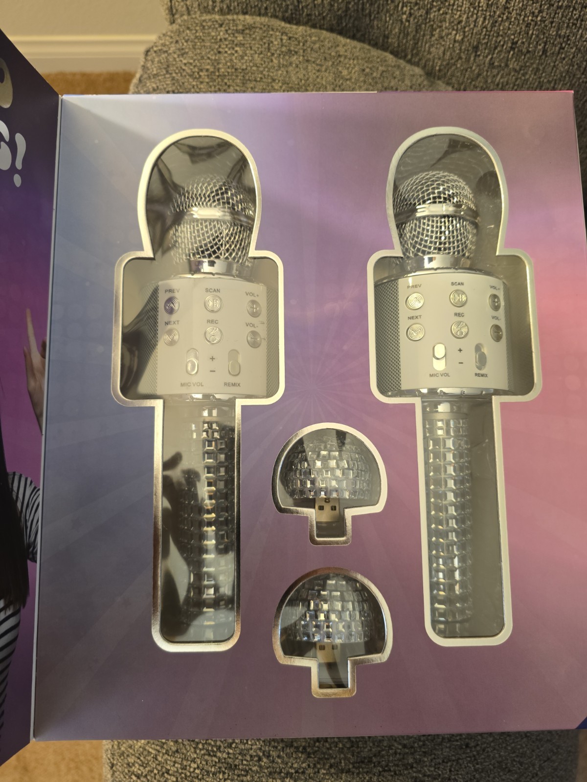 Simply Tech LED Karaoke Microphone Speaker with Bluetooth and Wireless