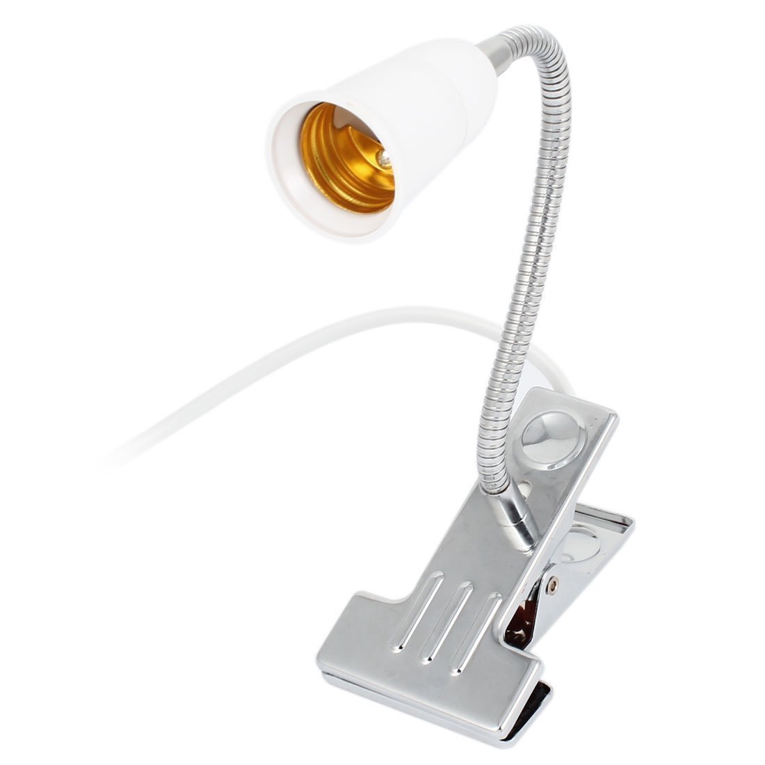 E26/E27 Edison Socket Flexible Aluminium Desk Lamp Bulb Holder Clip