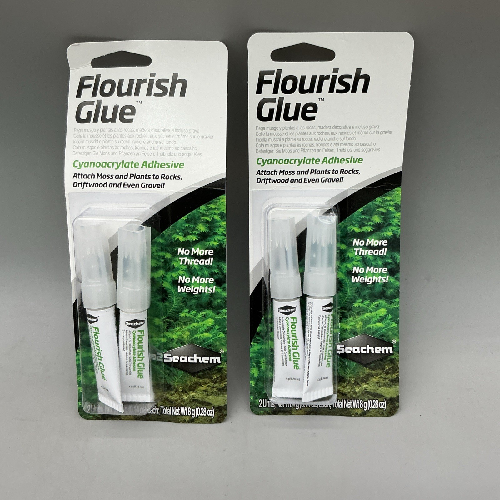 4 Tubes Seachem Flourish Glue (4 Grams Each) Brand New