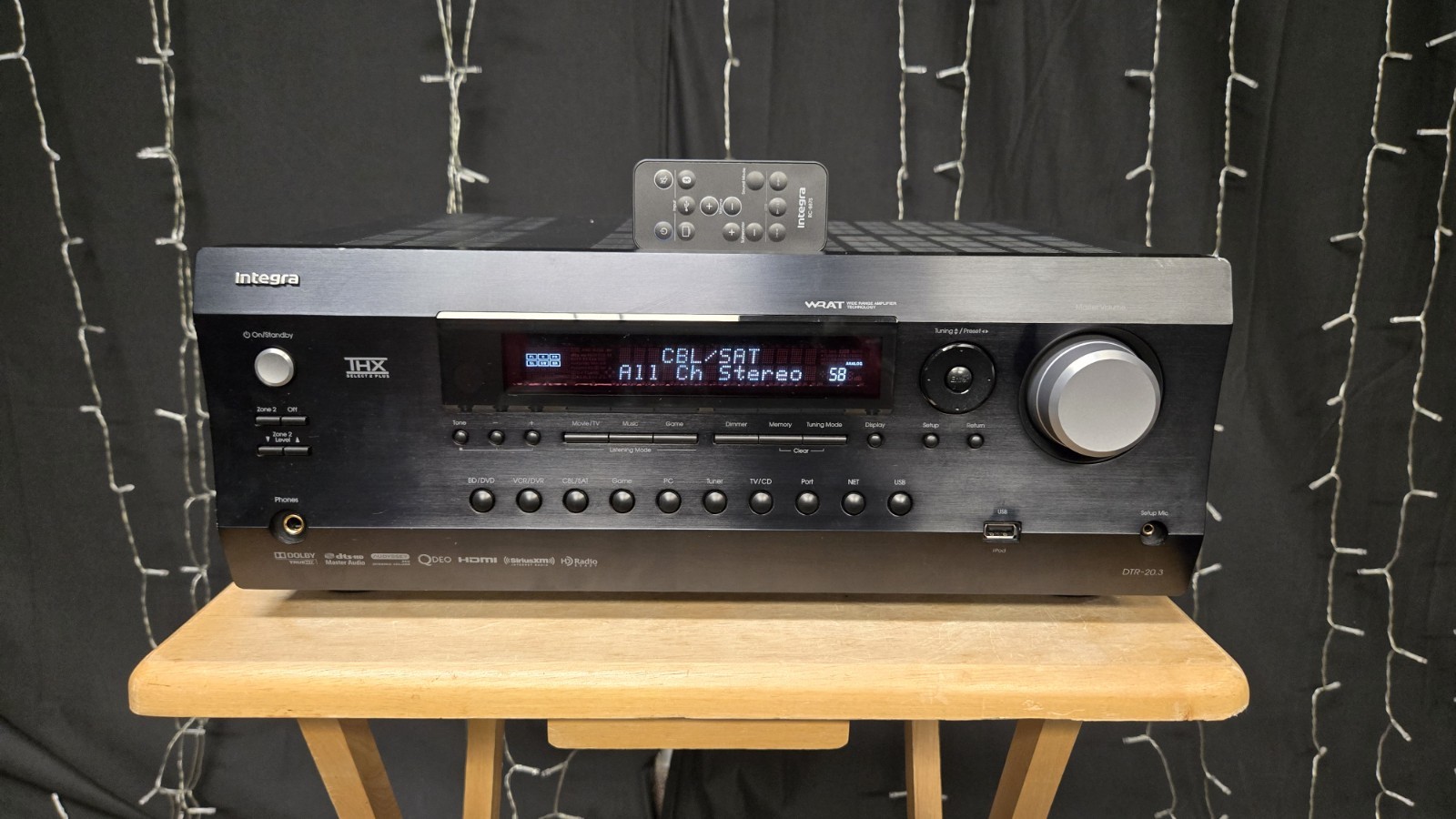 ONKYO Integra DTR-20.3 5.2 Channel 4K HDMI A/V Receiver, Tested & Working