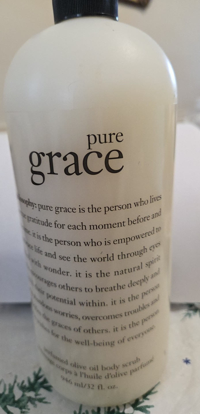 Philosophy Pure Grace Perfumed Olive Oil Body Scrub 32 fl oz  Sealed NO PUMP