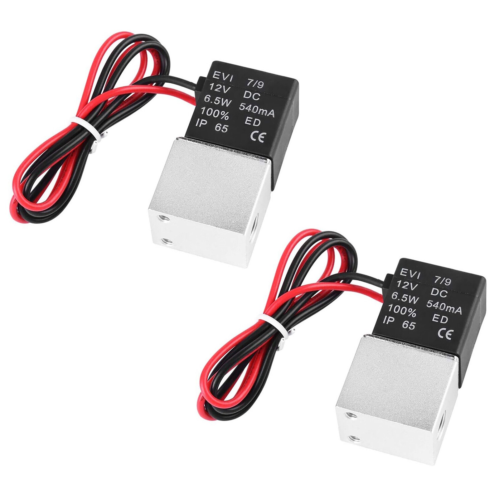 2* 1/4" Inch Electric Air Water Solenoid Valve Parts DC12V 2-Way Normally Closed