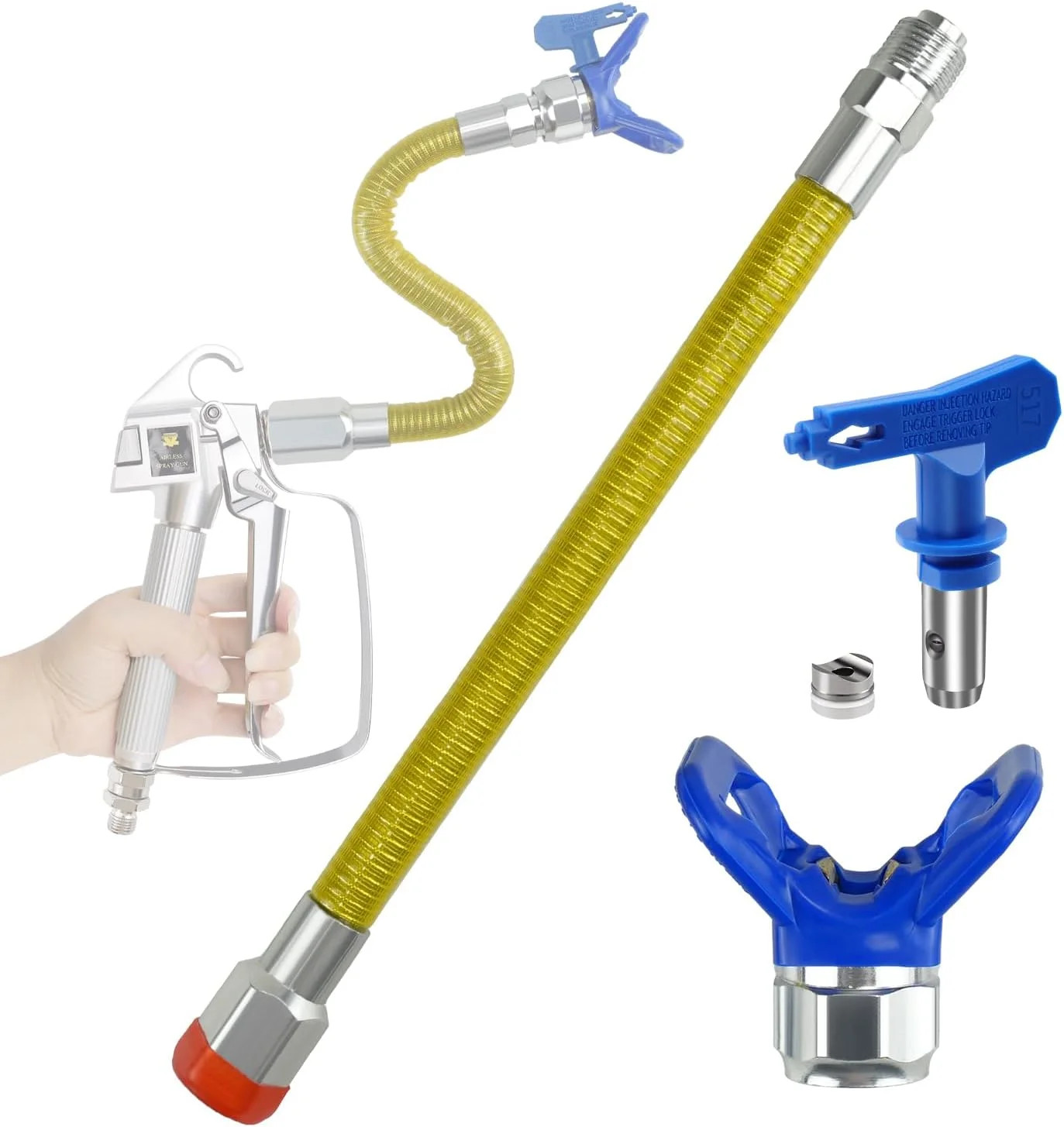 Airless Paint Sprayer Gun Tip Extension Poles Bendable and Adjustable Sprayer Ex