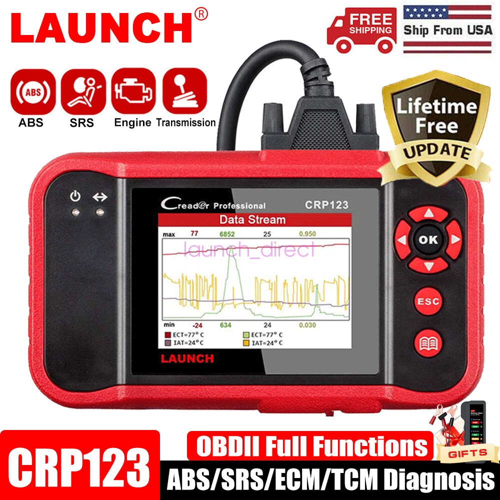 Launch CRP123 OBD2 Scanner Transmission ABS SRS Code Reader Diagnostic Scan Tool