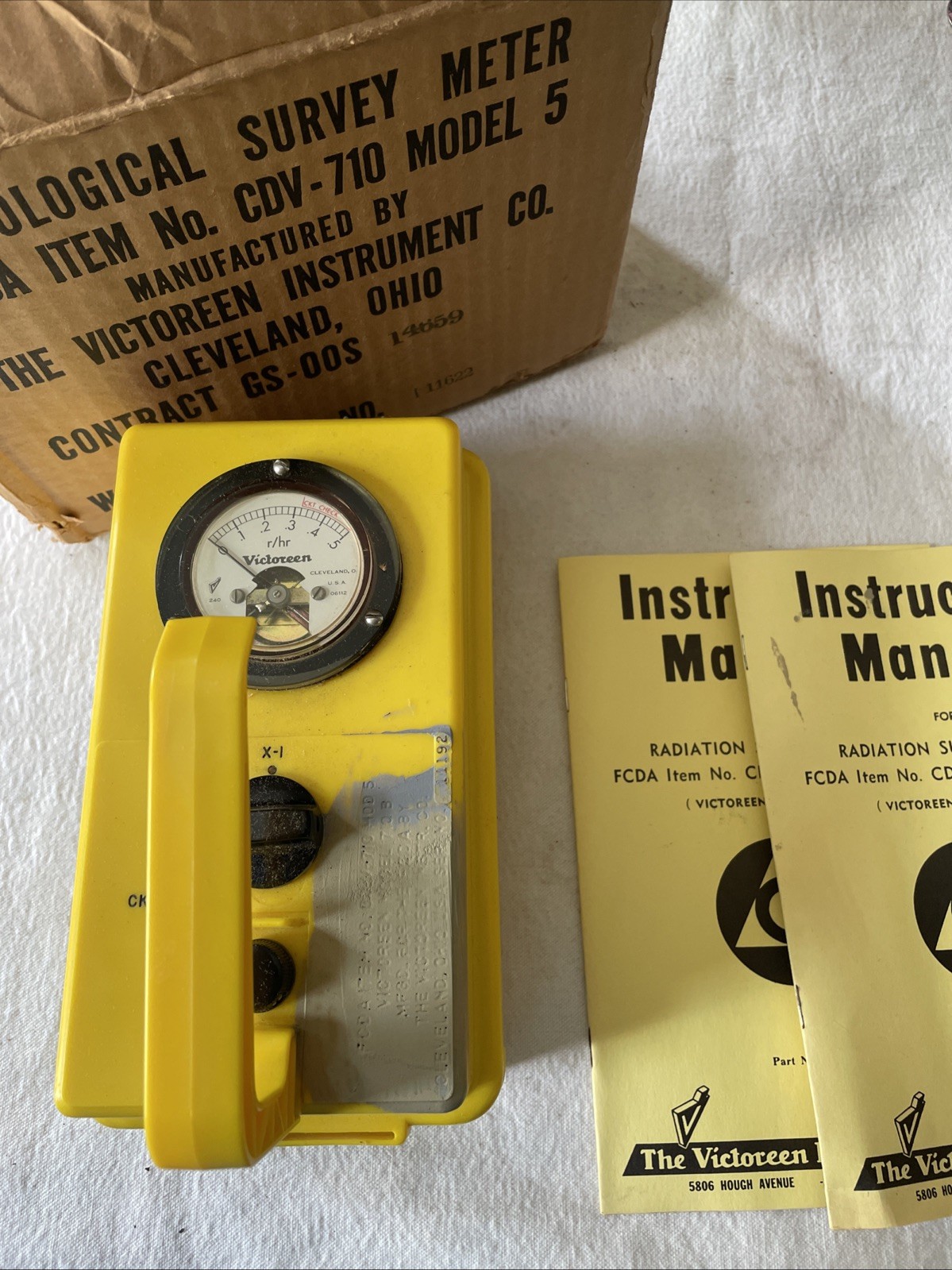 NOS Victoreen Instrument Co CDV-717 Model 1 Radiological Survey Meter CD