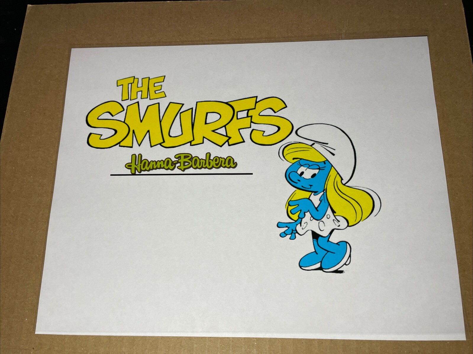 THE SMURFS  Animation Cel Print PUBLICITY Cels Concept Ary 80’s cartoon ad