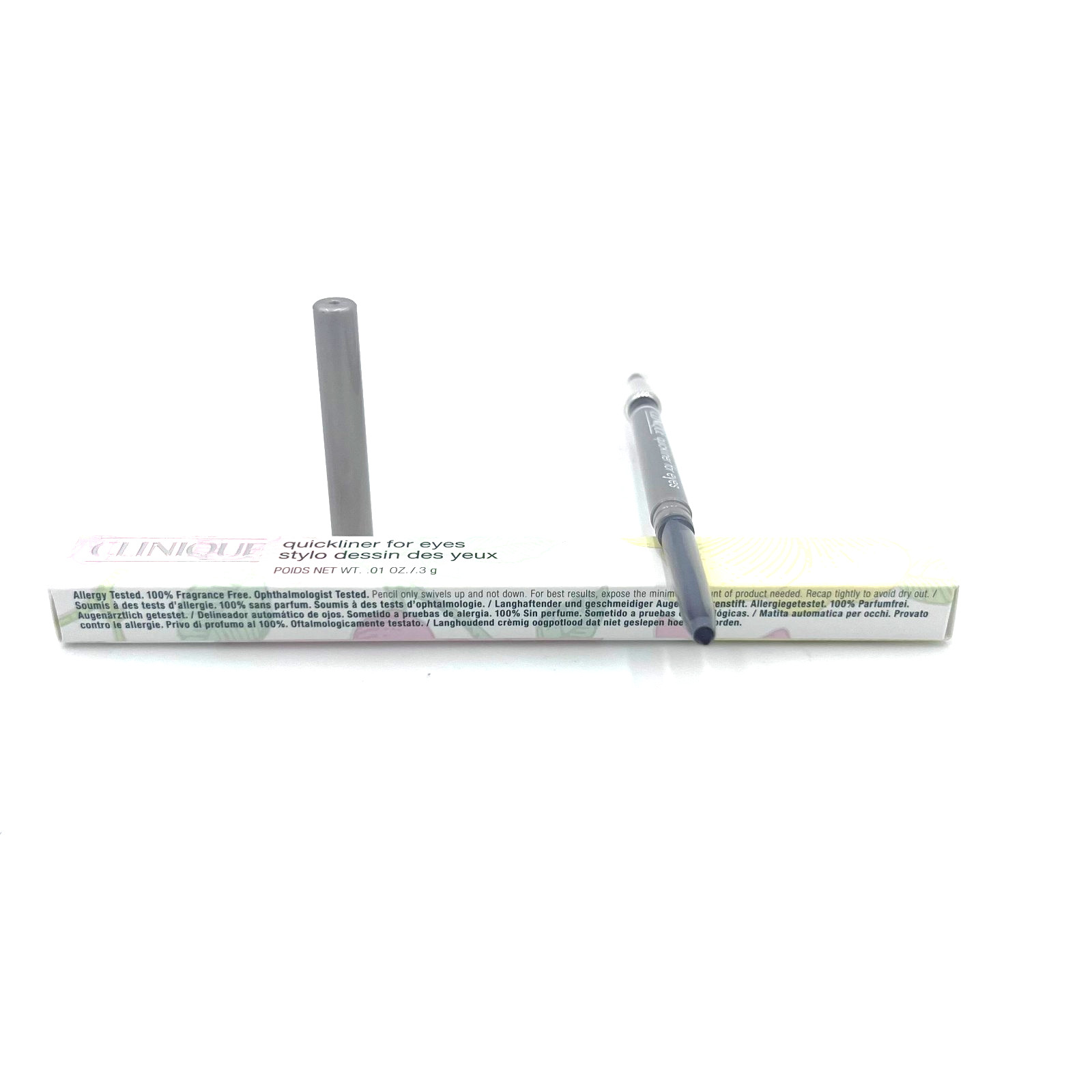 Clinique Quickliner For Eyes W/ Smudger 01 New Black New