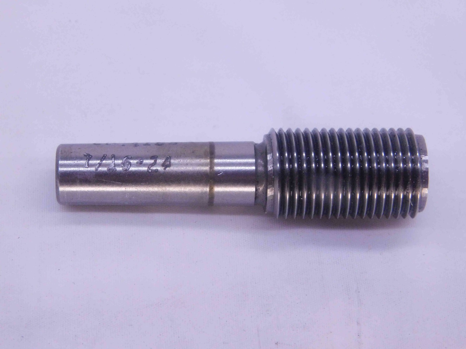 7/16 24 THREAD PLUG GAGE .4375 GO ONLY P.D. = .4165 7/16"-24 INSPECTION CHECK