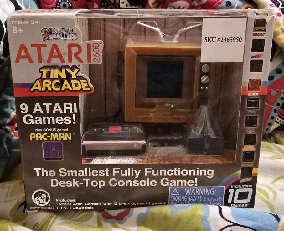 Atari Tiny Arcade Fully Functioning Desktop Console Game, 10 Games Included NEW