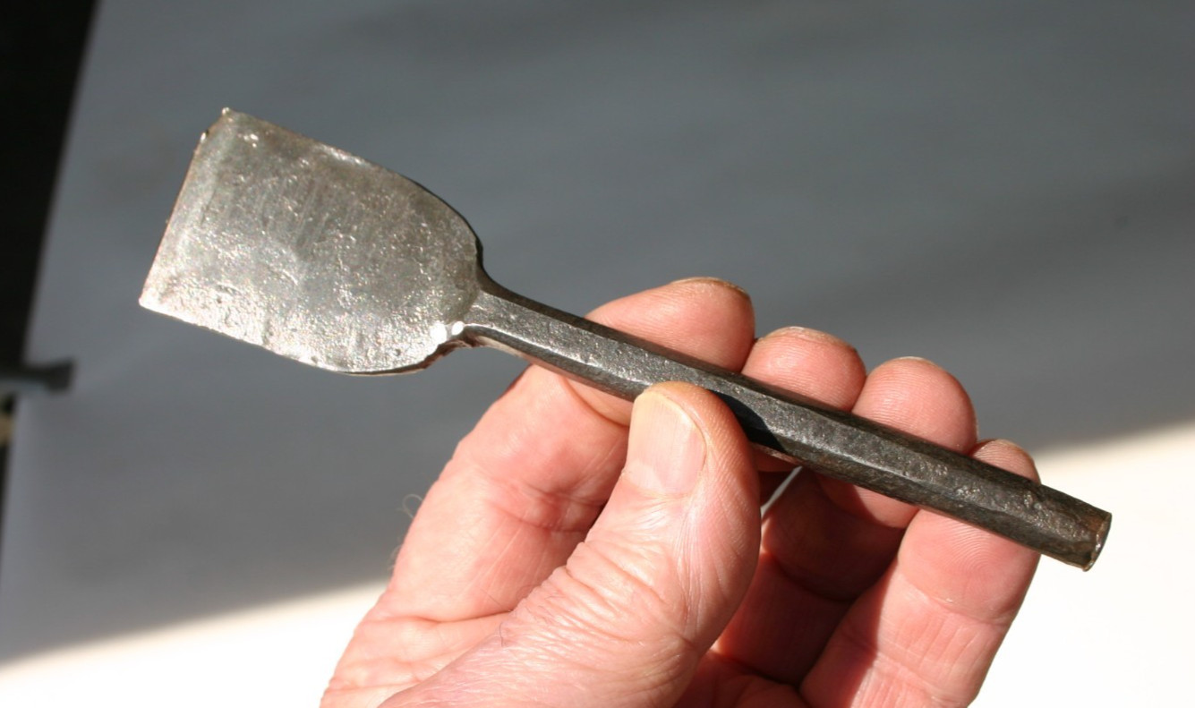 Beautiful, Small, 1800's-1700's Iron Chisel, Hand-Forged, Carpenter(?)
