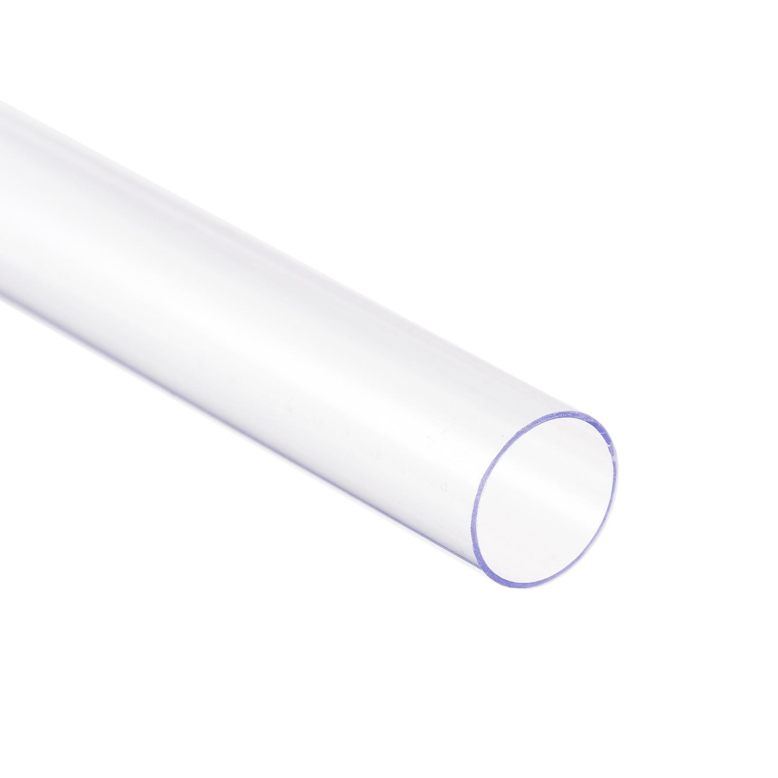 PC Rigid Round Clear Tubing 15mmID x 16mmOD x 305mm Length Plastic Tube 2pcs