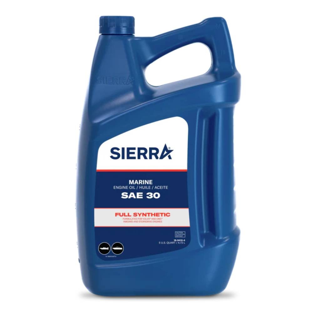 Sierra 18-9410-4 SAE 30 Full Synthetic Marine Engine Oil, 5 Quart