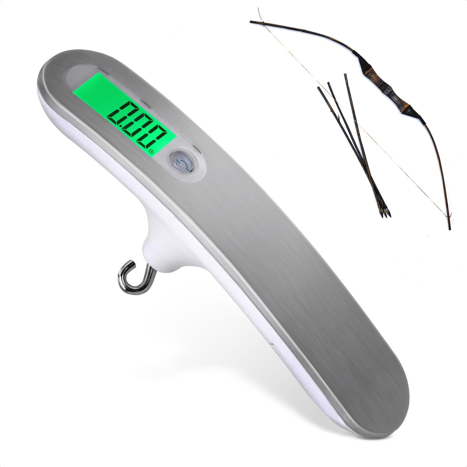 Digital Bow Scale for Draw Weight - 5.9 x 2.16 x 1.18 inches, Silver