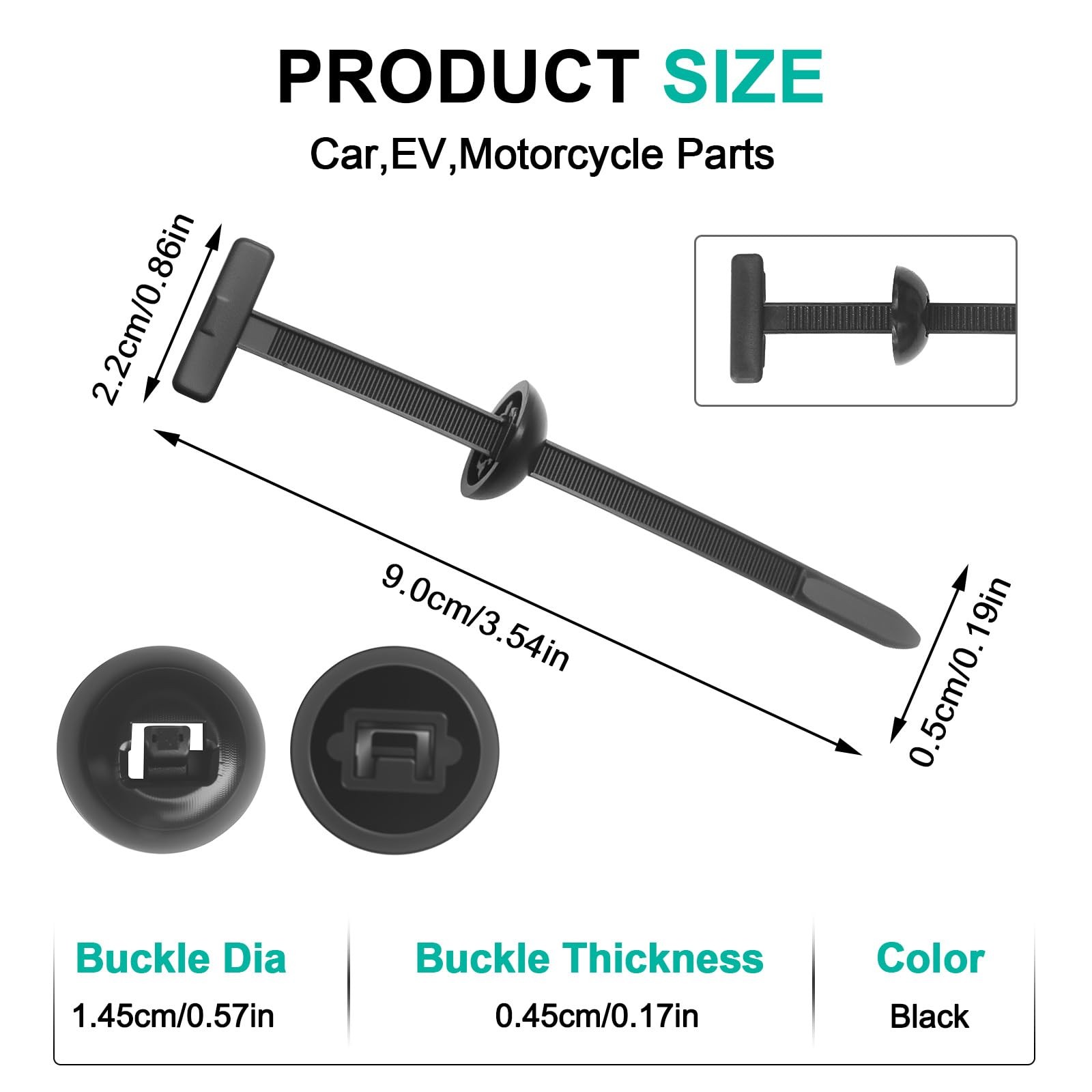 150Pcs Nylon Universal Cable Tie Buckle - New Multifunctional 150pcs