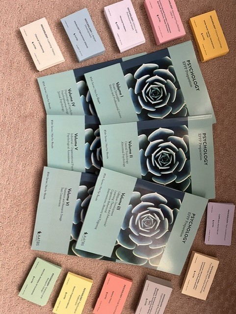 EPPP Preparation Guides Volumes 1-6 and Study Flash Cards