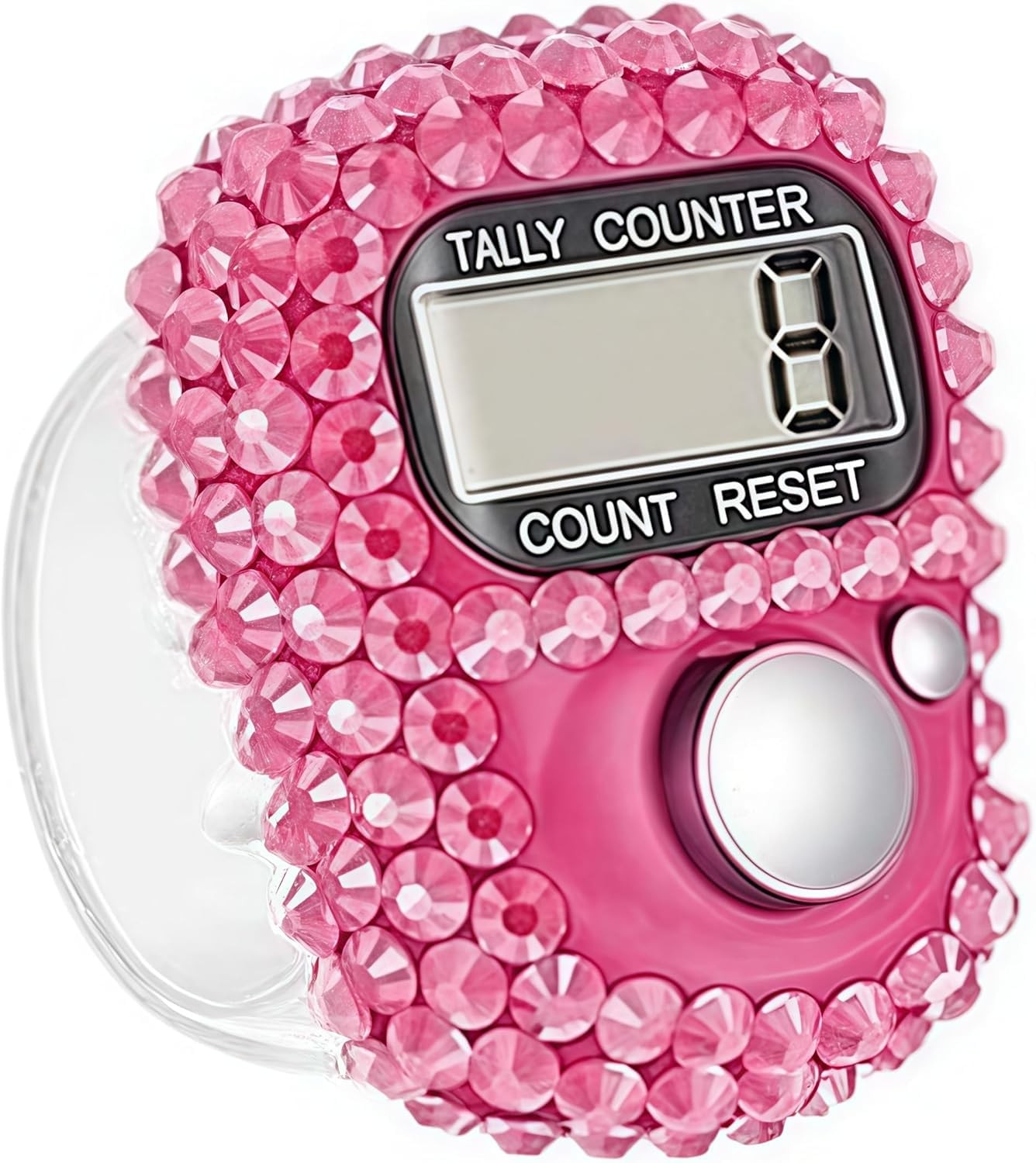 Pink Electronic Finger Tally Counter Clicker Counter, Convenient Portable Dig...