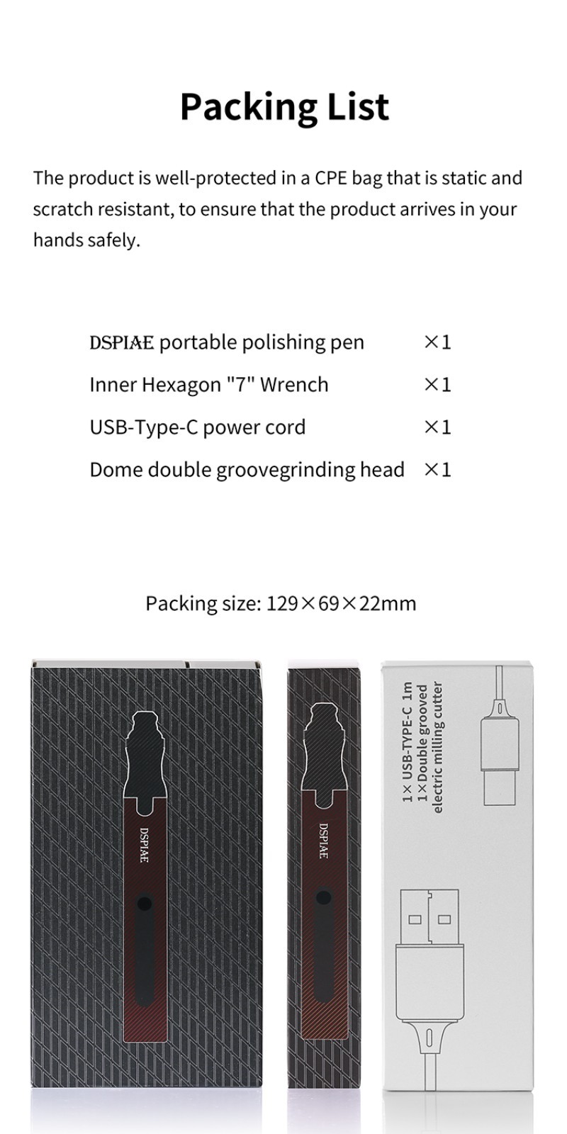 DSPIAE: Portable Electric Rotary Tool Set - [Option Kit 2] - ES-P