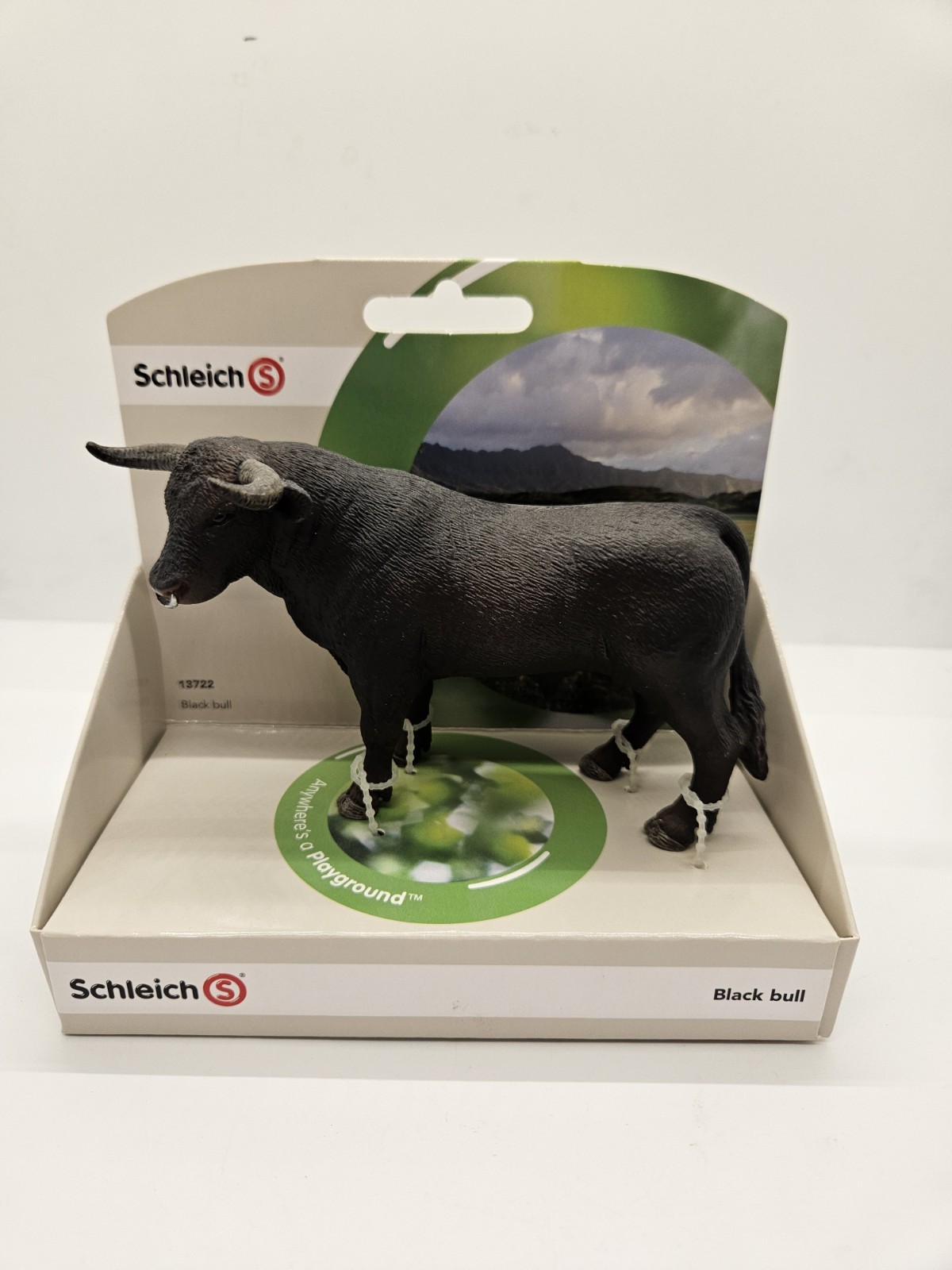 Schleich Black Bull Figure Adult Male Cow Wildlife Farm Animal Figurine