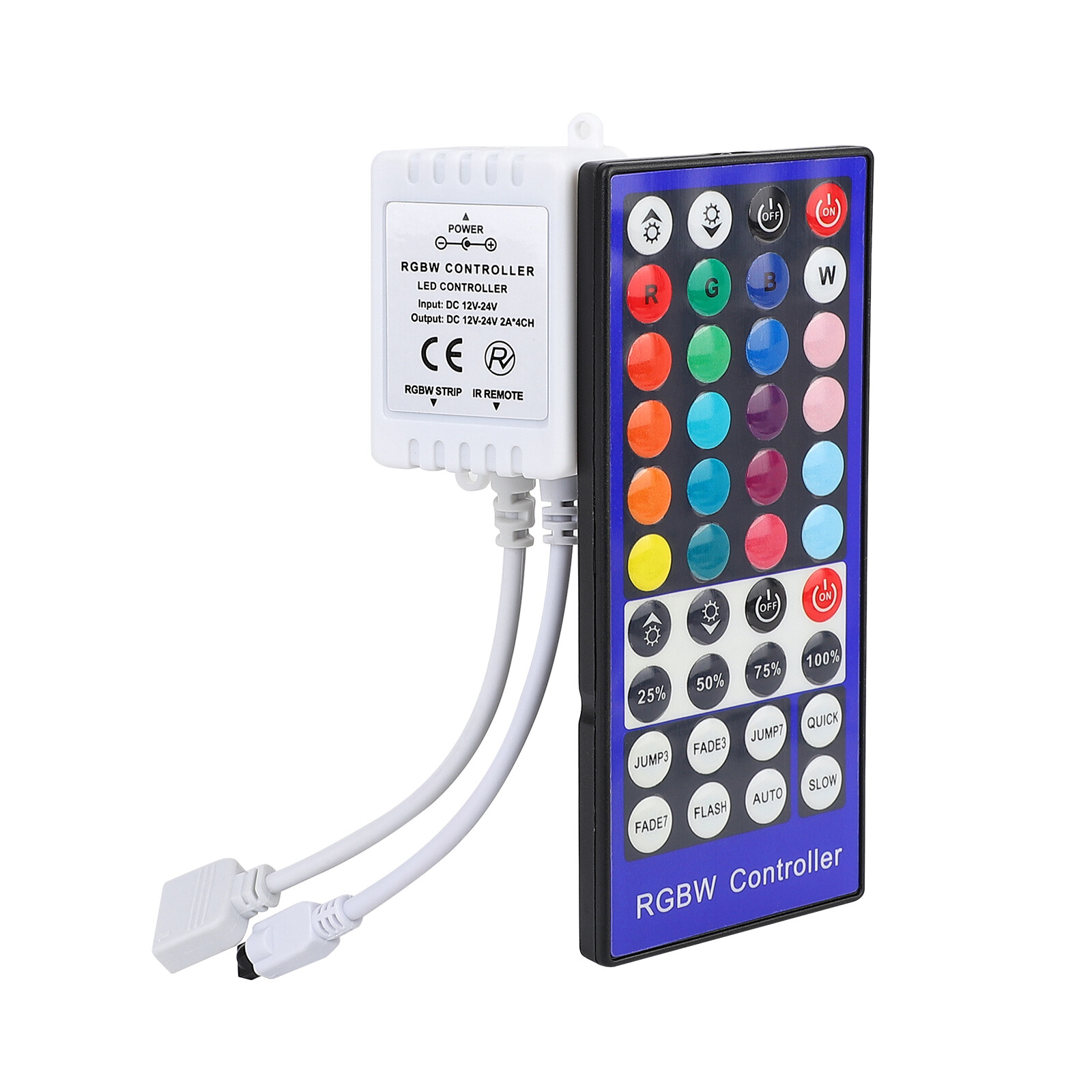 RGBW Remote Controller Dimmer for RGBW+White/RGBWW 5 Pin LED Strip Light 40 Keys
