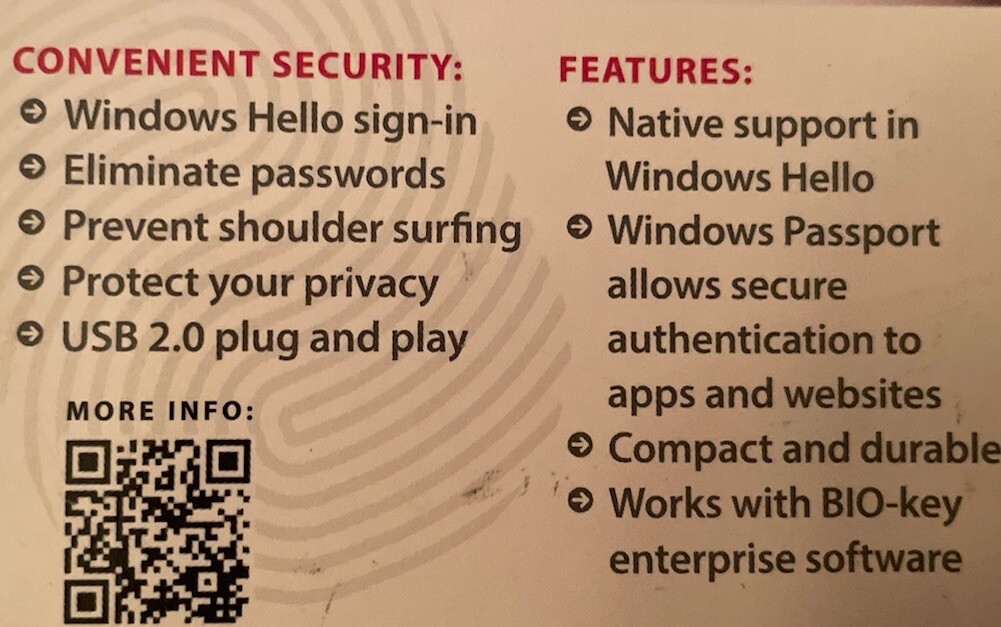 USB Fingerprint Reader