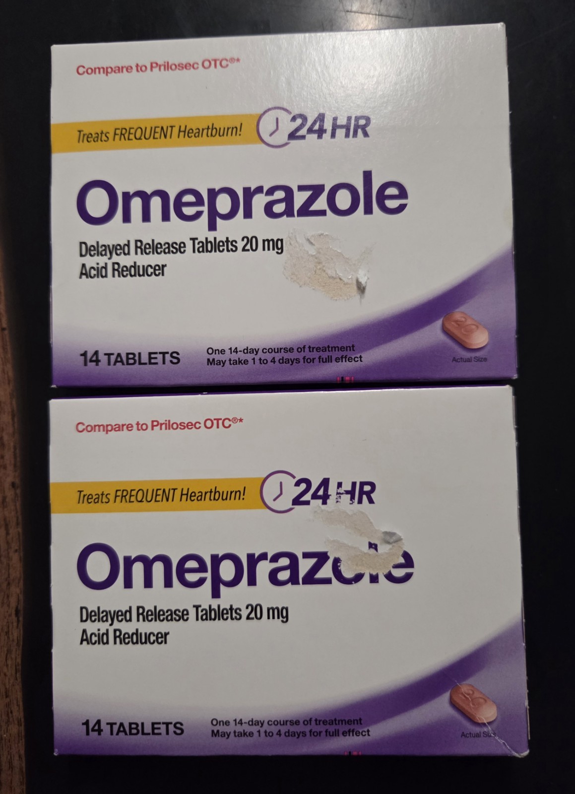 2 PCK-Omeprazole Heartburn Acid Reducer Delayed Relase Tablet 20mg 14 ct 05/2026