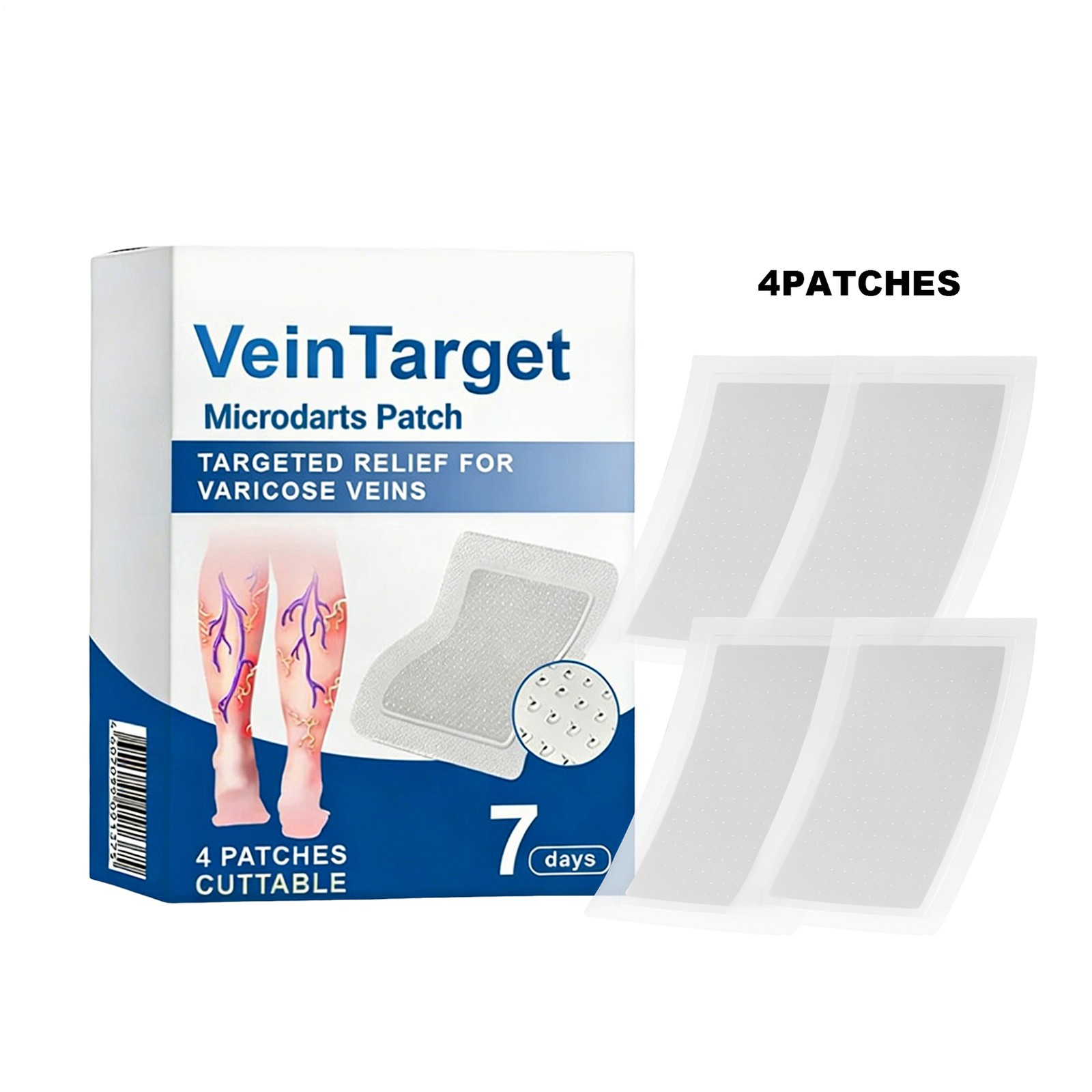 2026 Vein Target Microneedle Patch Natural Ingredients Leg Care Patch