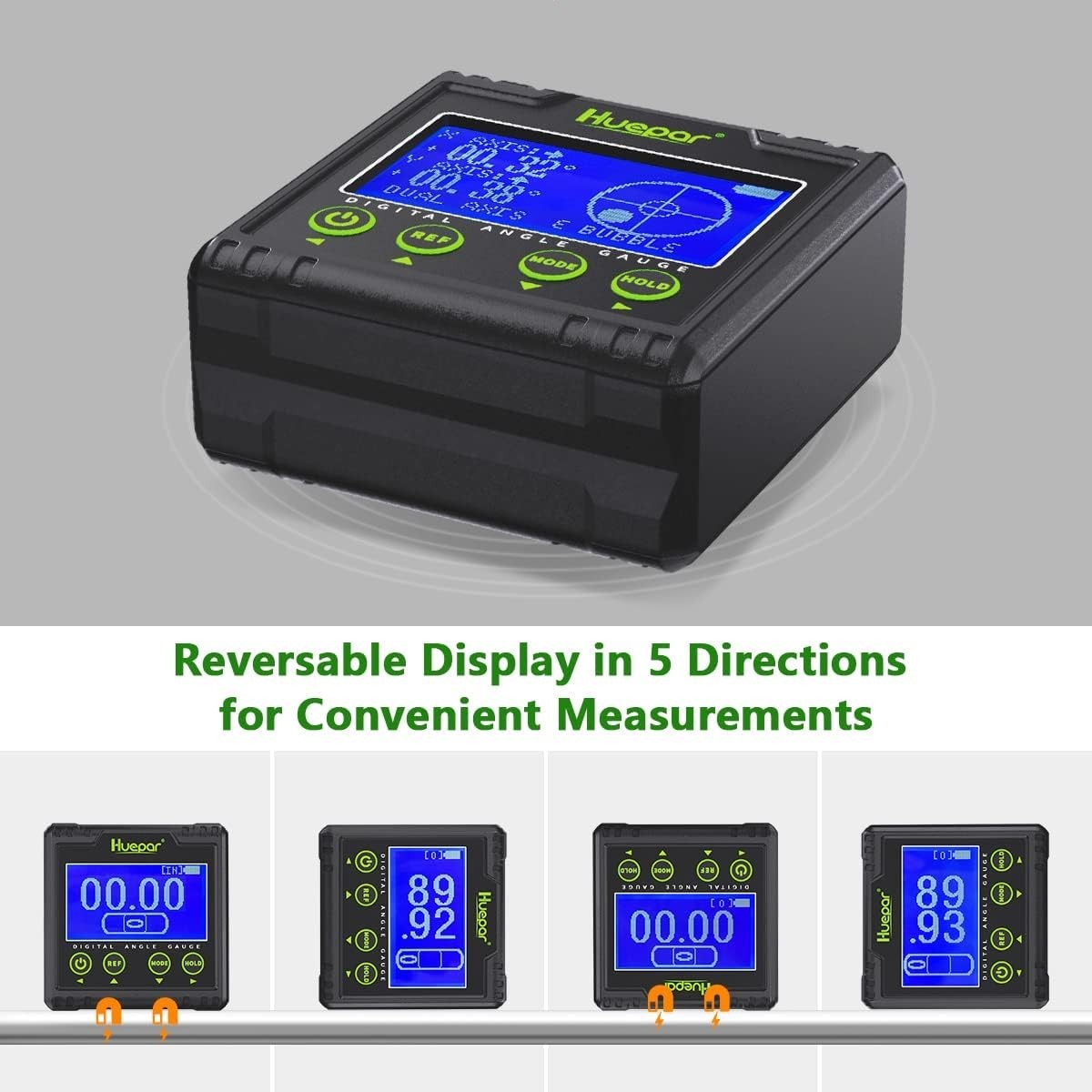 Digital Angle Gauge Protractor Electric Bubble Angle Finder Dual Axis Level Box