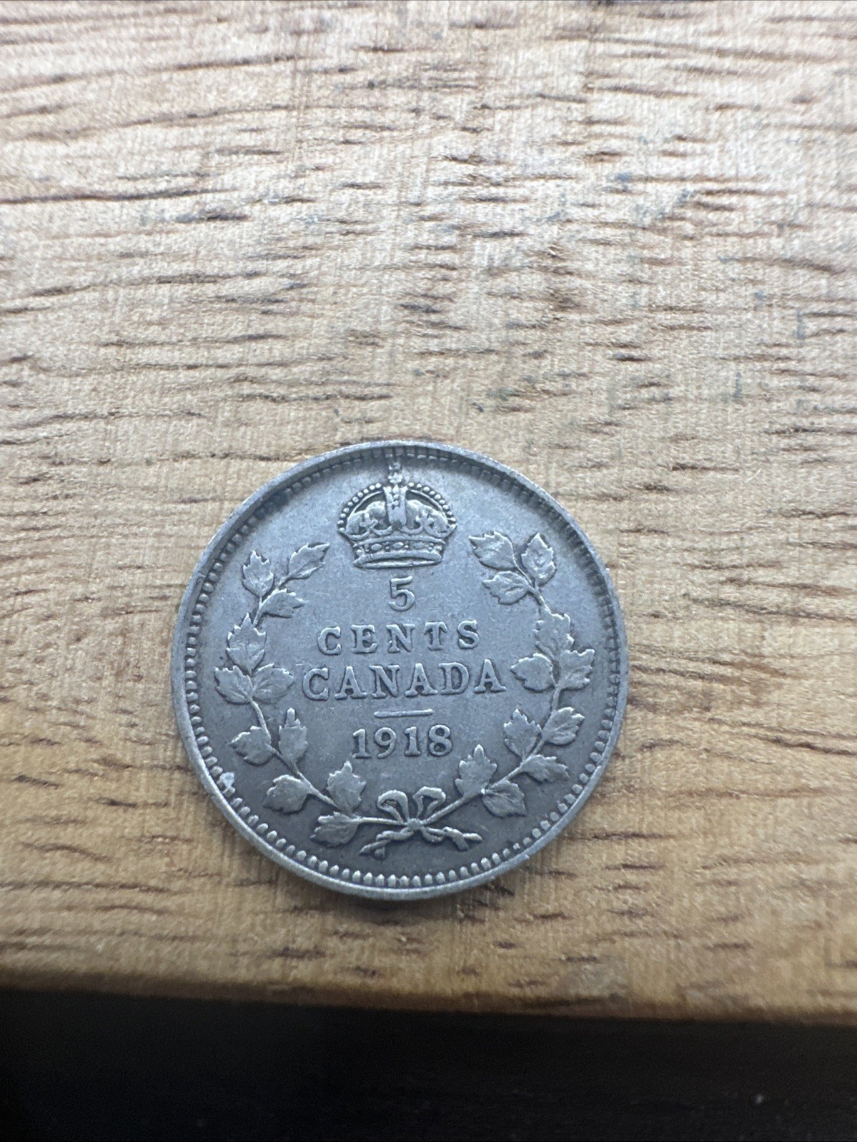 1918 Canada 5 Cents Silver #105