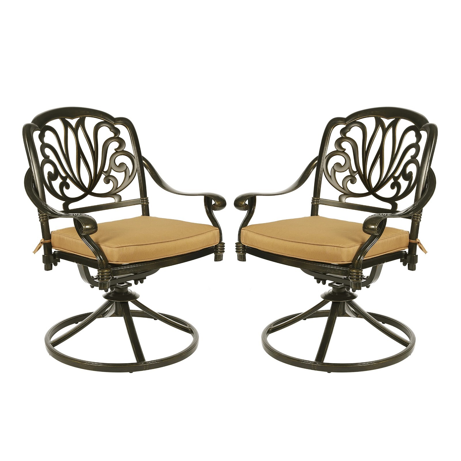 Patio Swivel Dining Chairs Set of 2 Rocker Chairs Furniture Outdoor Dining Chair