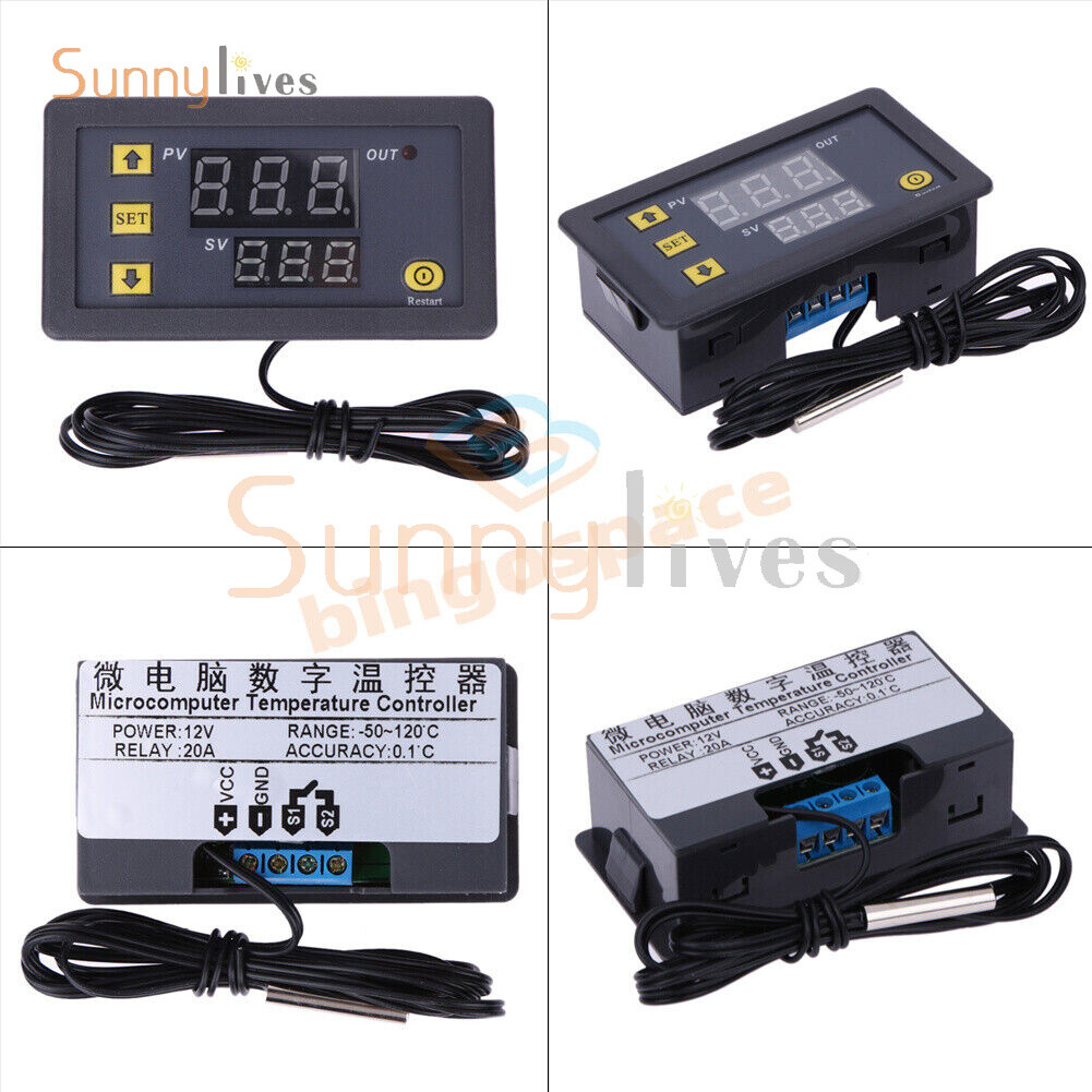 W3230 LCD 12V 20A Digital Thermostat Temperature Controller Meter Regulator