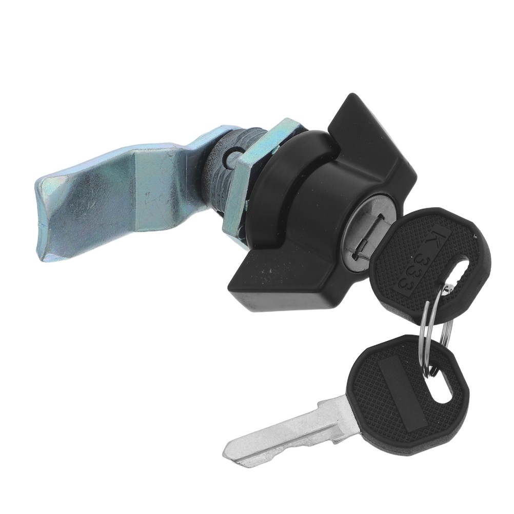 1 Set T-Handle Lock for Metal Cabinets with Keys Durable Zinc Alloy Black Finish