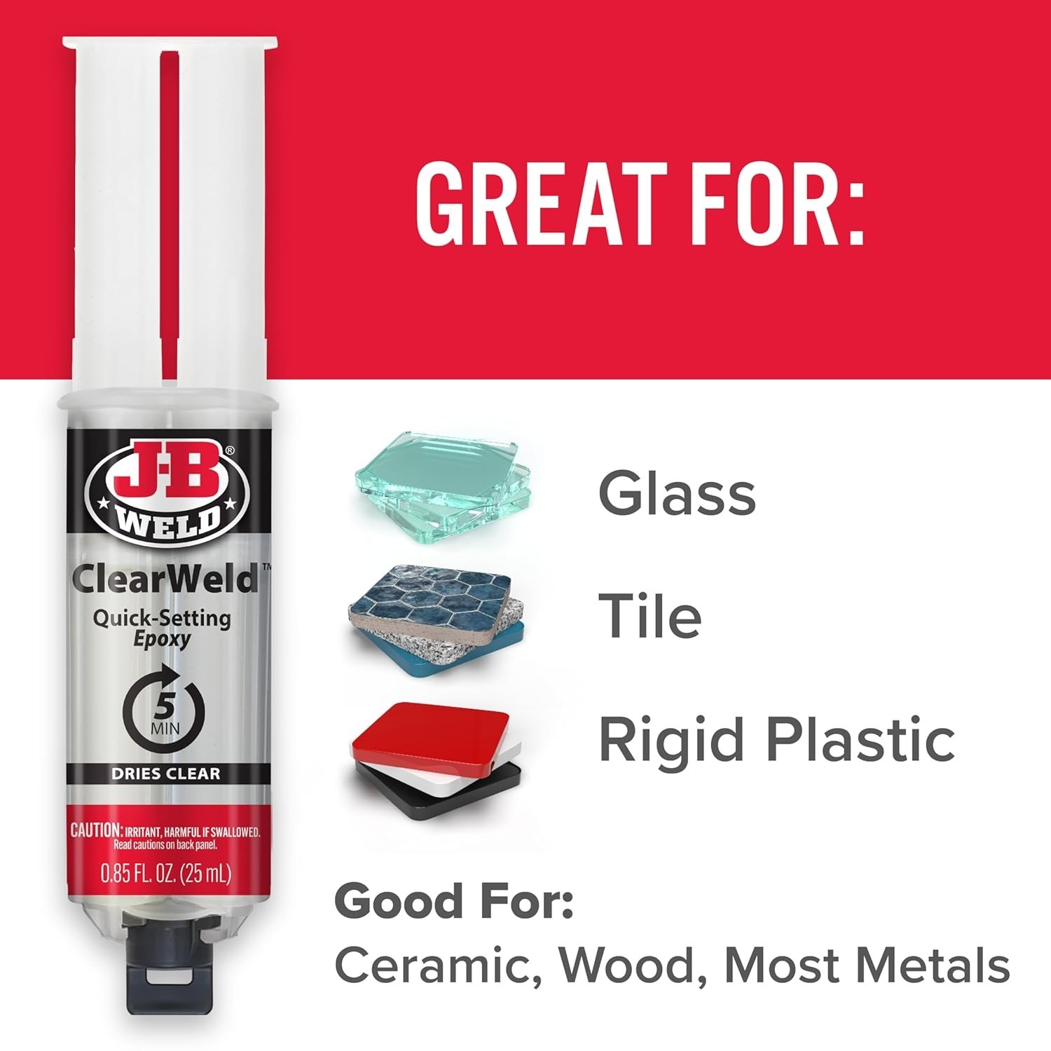 Versatile ClearWeld Epoxy Syringe - Fast 25ml Bonding Solution for All Surfaces