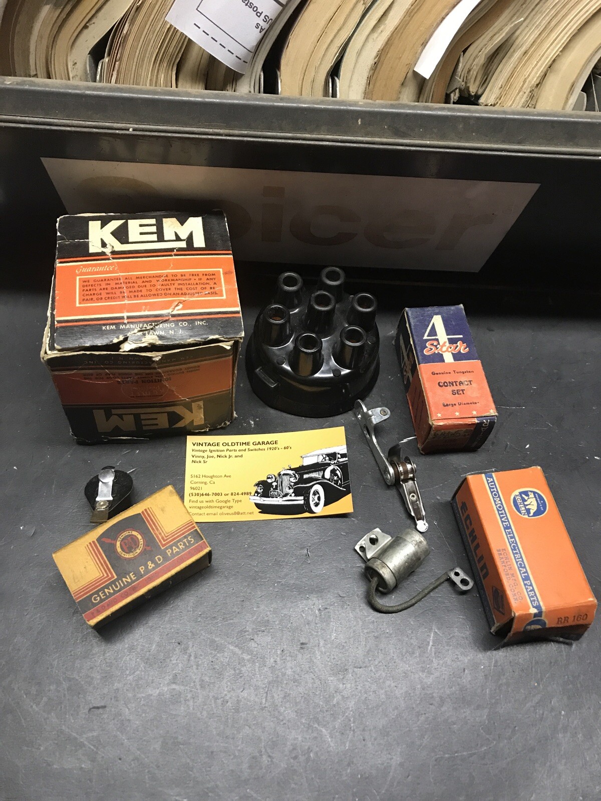 1936 CHEVROLET IGNITION DISTRIBUTOR CAP TUNE UP KIT