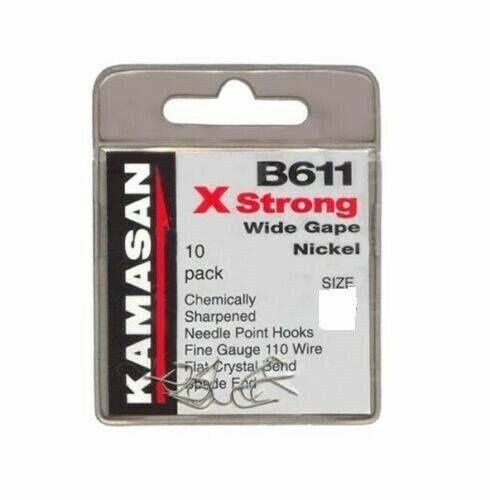 Kamasan B611 X Strong Wide Gape Spade Size 24 Barbed FOUR PACKETS