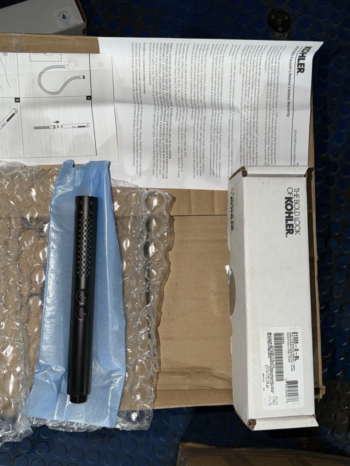 Kohler K-21335-G-BL Shift Round Multi Function Hand ShowerHead Matte Black NEW