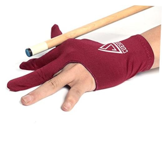 10pcs/Set 3 Finger Billiards Gloves Pool Cue Gloves Red