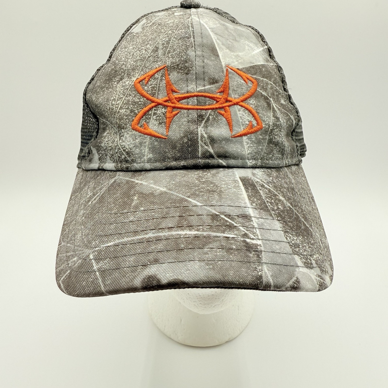 Hunting Camo Under Armour ISO-Chill Trucker Hat Snapback Orange Logo OSFA