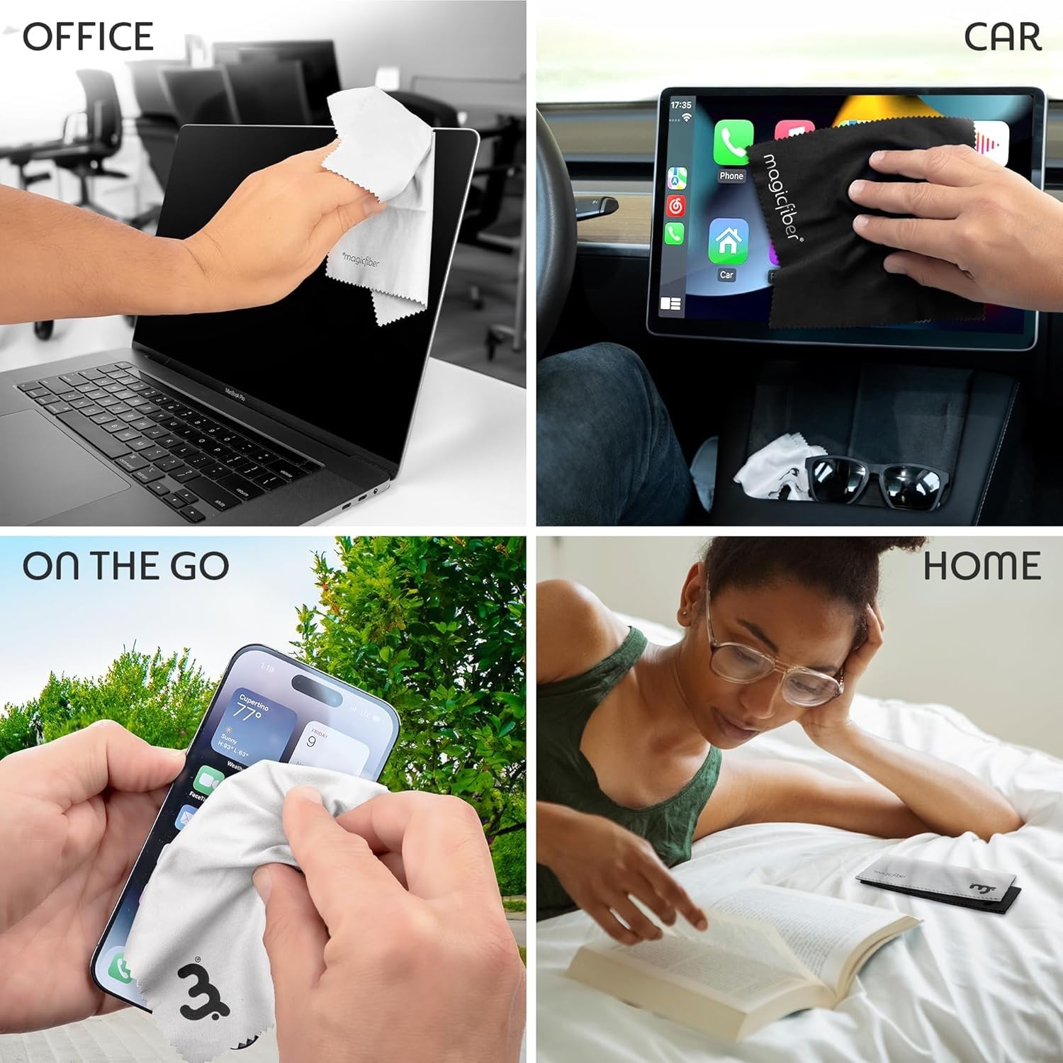 Versatile 6-Pack Microfiber Cloth - Perfect for Lenses, Screens & Every Surface