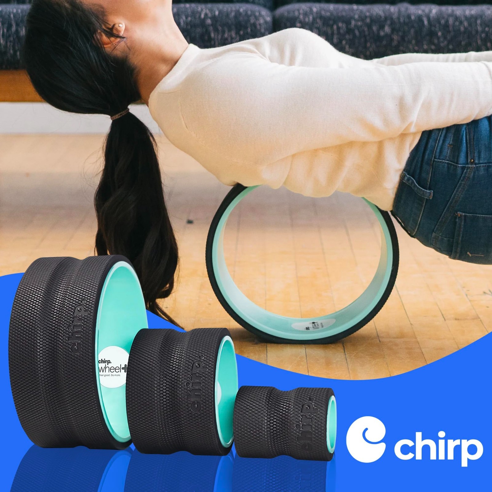 3-Pack Foam Roller Set for Back & Neck Pain Relief | Decompression Wheels, 4/6/1