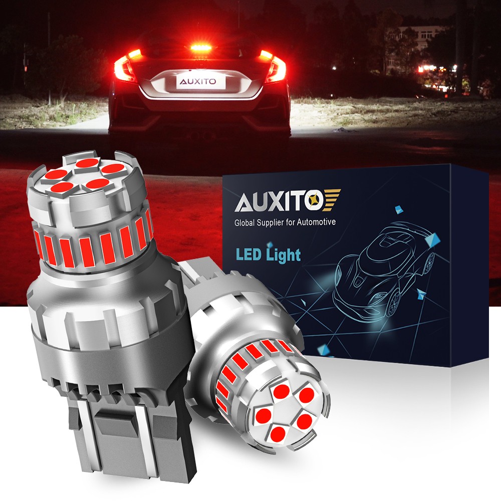 Auxito 7440 7443 LED Bulbs Red Flash With Built in Resistor for Brake Tail Light