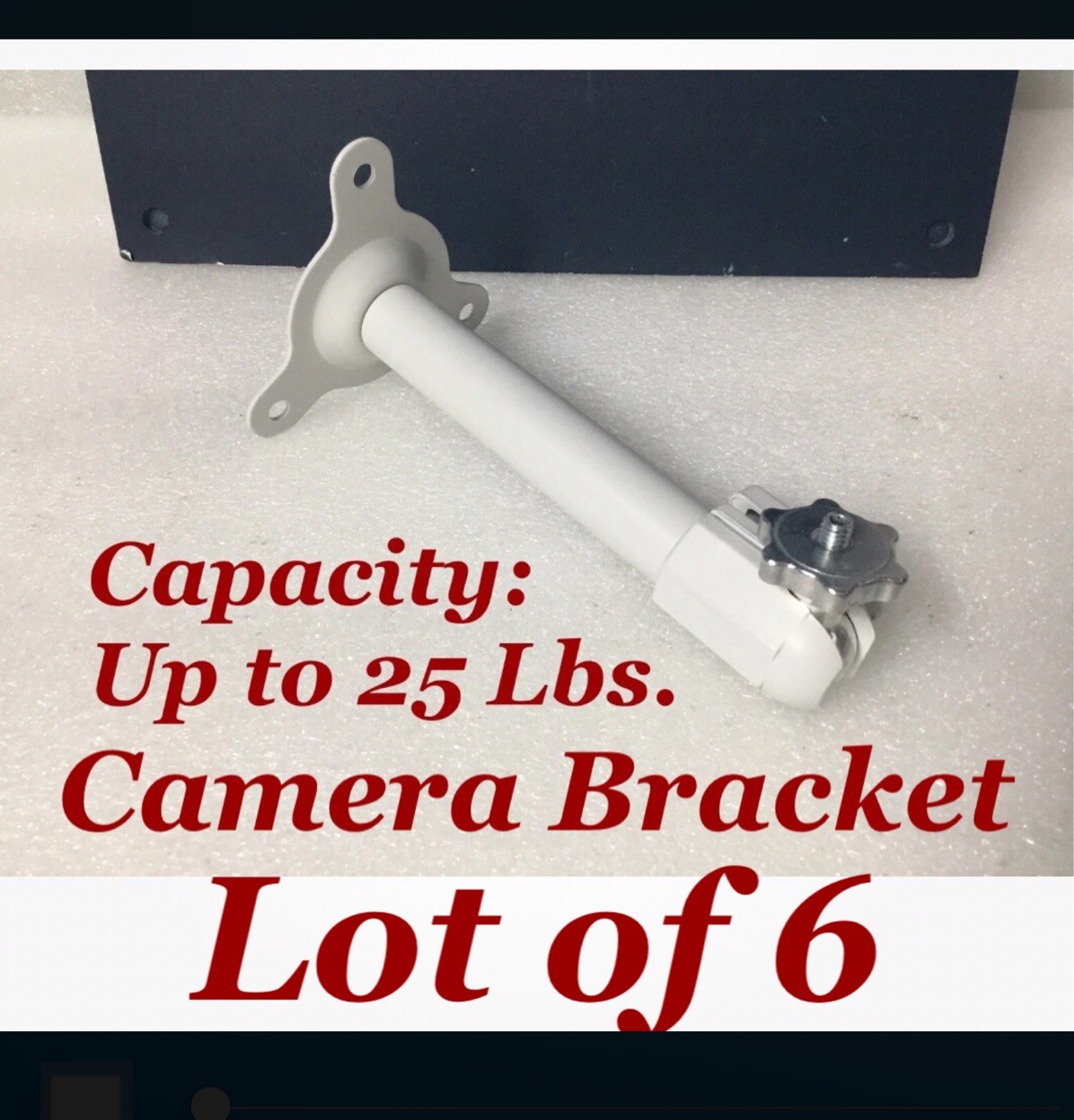 Lot of 6 Heavy Duty Surveillance Camera Brackets Wall / Ceiling / T-Rail NEW!