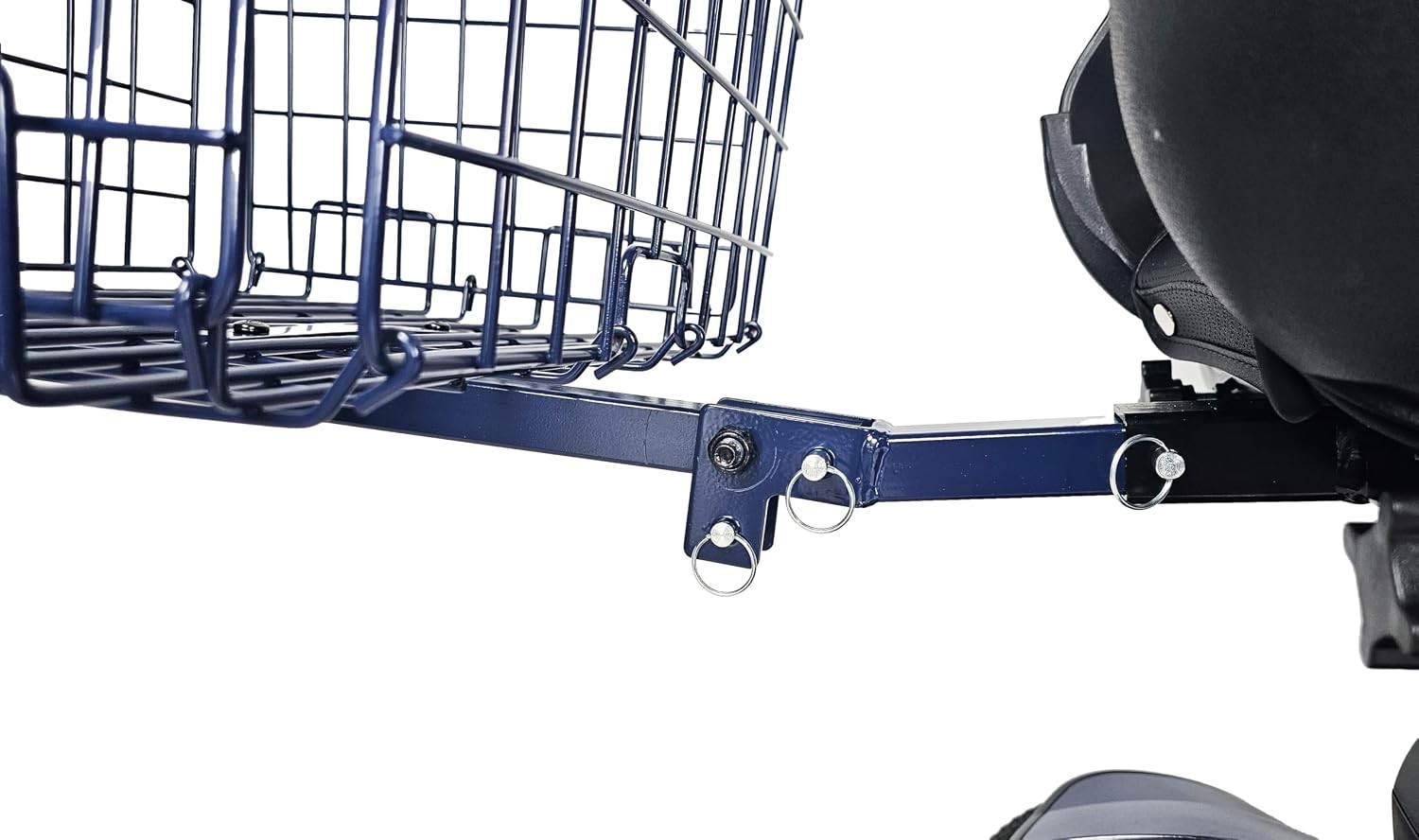 Foldable Folding Scooter Rear Basket & Rear View Mirror Pair BUNDLE - BLUE