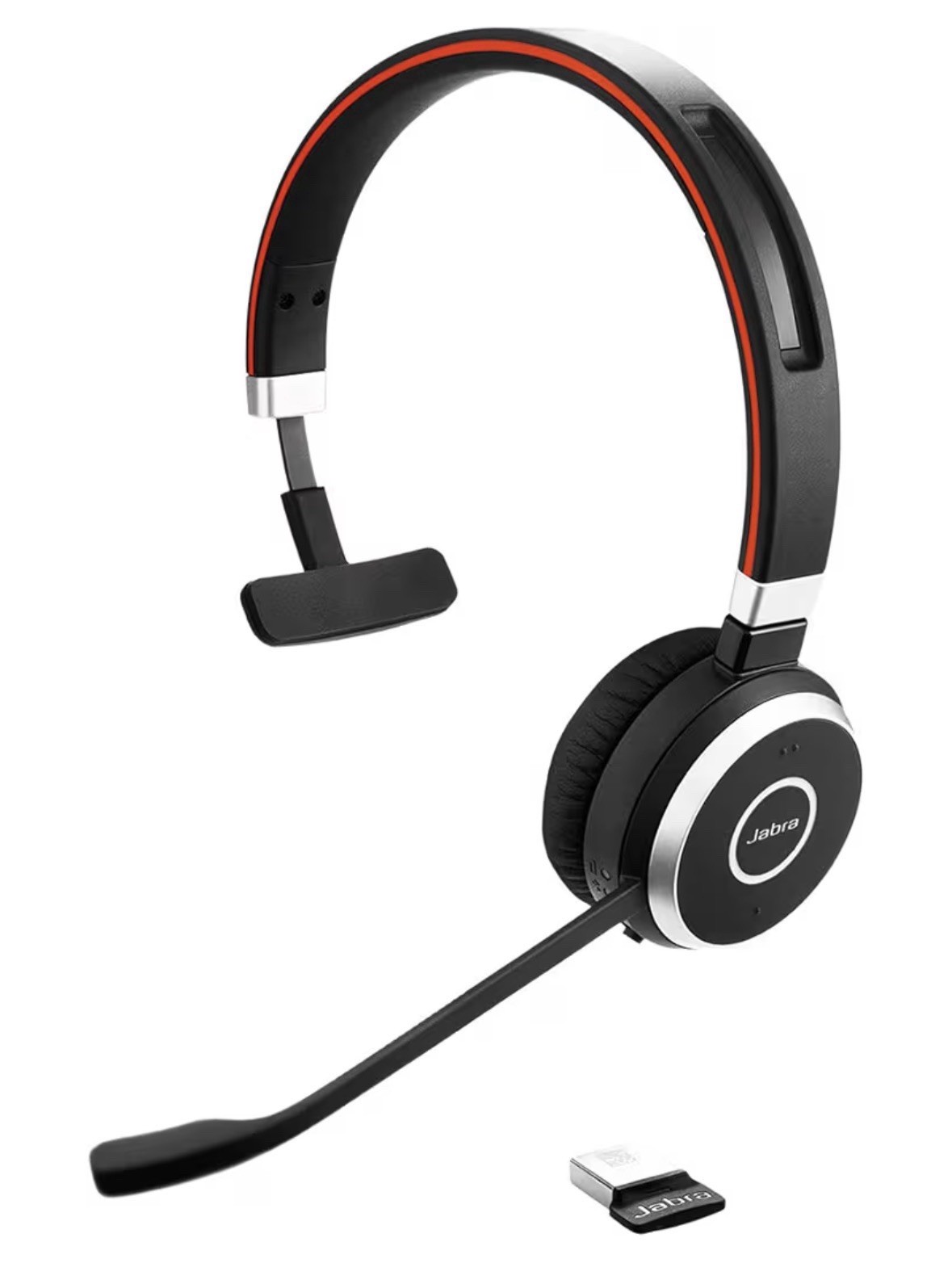 NEW Jabra Evolve 65 MS Teams Wireless Headset Mono Includes Link 370 USB Adapter