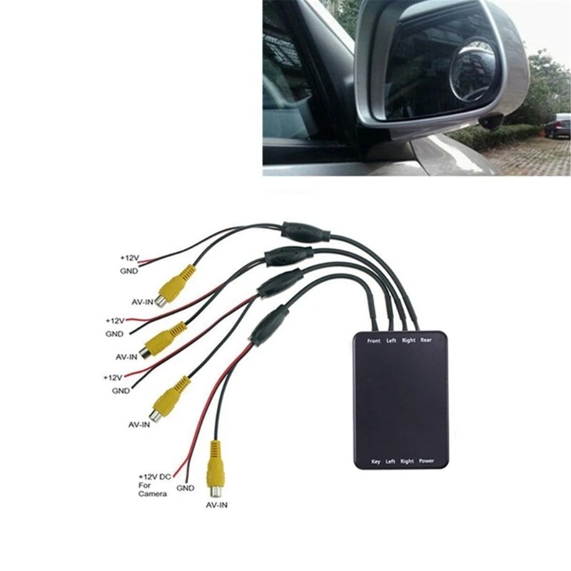 360 Degree Panoramic Car Camera Control Switch for 4 Channel Converter Systems