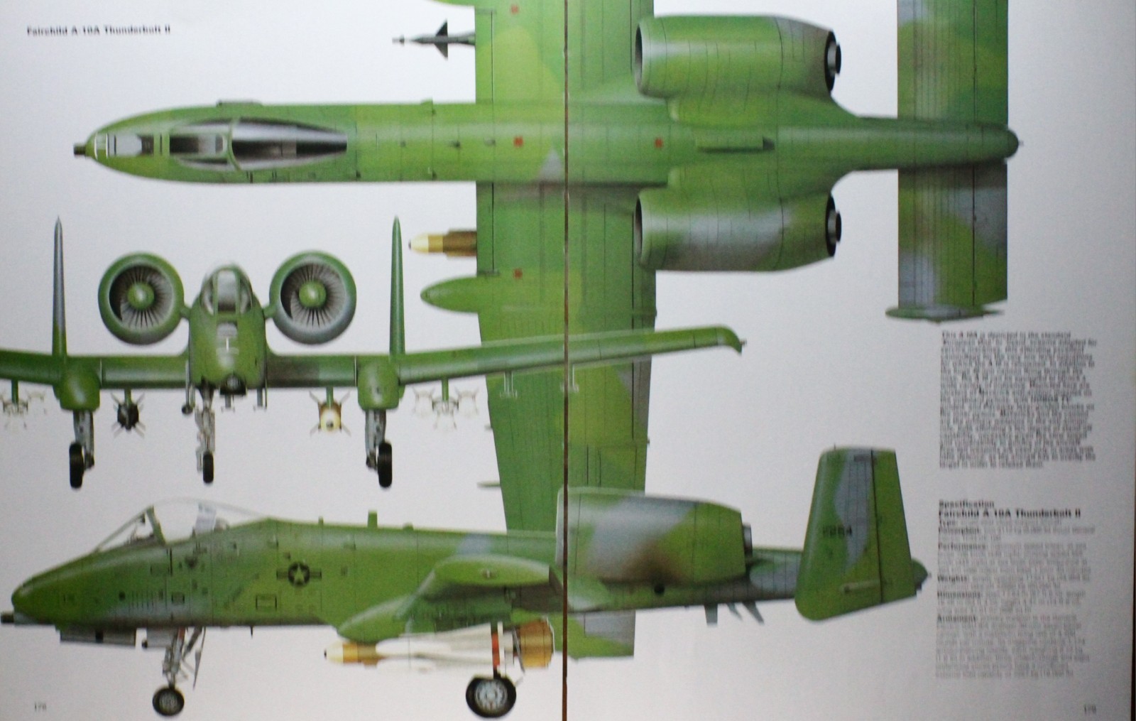 A-10 A10 Thunderbolt Fairchild Picture Article Vtg Aircraft Sheet Display